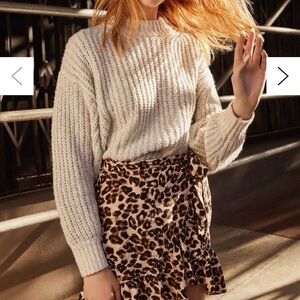 Leopard Print Ruffle Skirt